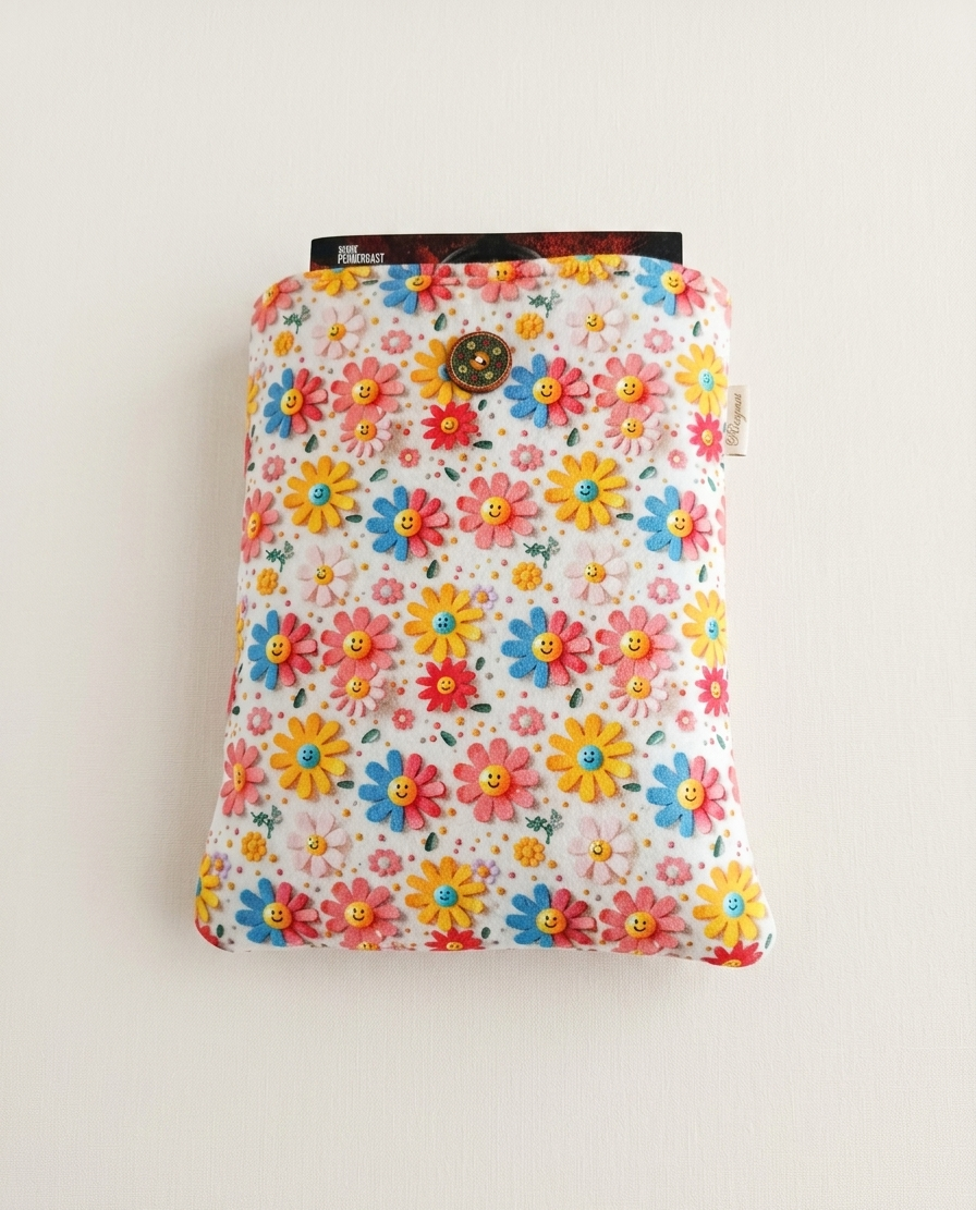 🌼✨ ¡DALE UNA SONRISA A TUS LECTURAS CON ESTA FUNDA ÚNICA! ✨🌼